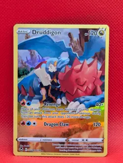 DRUDDIGON TG09/TG30 HOLO SILVER TEMPEST TRAINER GALLERY POKEMON NM/M DRUDDIGON - Image 1