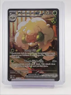 WHIMSICOTT EX 2025 POKEMON WHITE FLARE SPECIAL ILLUSTRATION RARE 165 Q2283 - Image 1