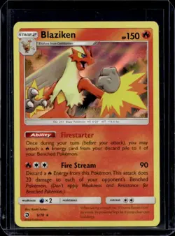 2018 Pokemon SM Dragon Majesty Blaziken Holo #6/70 - Image 1
