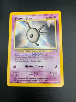 Unown K 58/64 Common Pokemon Neo Revelation Unlimited WOTC NM 2001 - Image 1