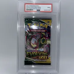 PSA 9 Mint Pokemon Sword & Shield Evolving Skies Rayquaza Art Booster Pack - Image 1