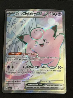 POKEMON TCG Lillie's Clefairy ex 173/159 Sv09: Journey Together Holo NM - Image 3