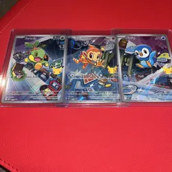 First Partner Illustration Collection Sinnoh Starter Set Turtwig Chimchar Piplup - Image 1