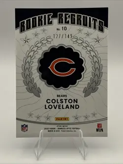 Colston Loveland 2025 NFL Optic Rookie Recruits Black Pandora #10 Bears /149 - Image 2