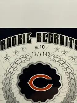 Colston Loveland 2025 NFL Optic Rookie Recruits Black Pandora #10 Bears /149 - Image 3