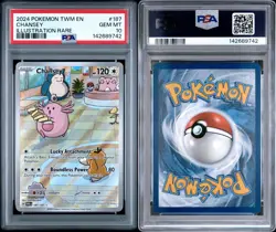 PSA 10 GEM MINT Chansey 187/167 Sv06: Twilight Masquerade Illustration Rare Holo - Image 3