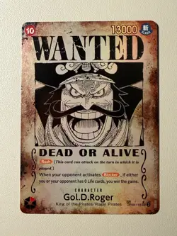 Gol D. Roger OP09-118 SP SEC Wanted Poster English – NM – One Piece TCG - Image 1