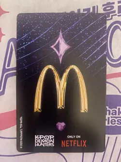 McDonald KPOP Demon Hunters Holographic Card Ultra Rare Rumi Jinu "Hands" Rujinu - Image 2