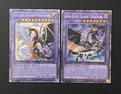 2025 YUGIOH MP25 1ST ED STARLIGHT RARE DRAGONLORD & RED EYES SLASH NM SET - Image 1