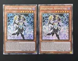 2025 YUGIOH MP25 1ST ED STARLIGHT RARE NIGHTMARE APPRENTICE X2 NM - Image 1