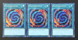 2018 YUGIOH LCKC KAIBA 1ST ED SECRET RARE POLYMERIZATION X3 NM SET - Image 1