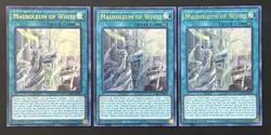 2018 YUGIOH LCKC KAIBA 1ST ED ULTRA RARE MAUSOLEUM OF WHITE X3 NM - Image 1