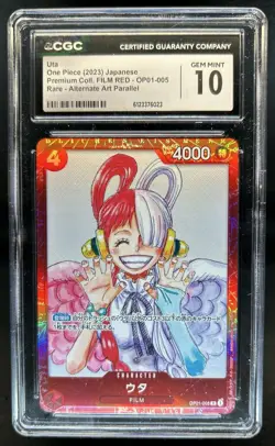 2023 One Piece Premium Japanese FILM RED Promo Uta Alt Art #OP01-005 CGC 10 - Image 1