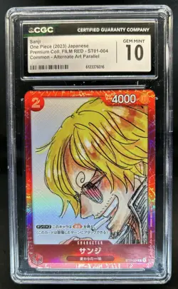 2023 One Piece Premium Japanese FILM RED Edition Sanji Alt Art #ST01-004 CGC 10 - Image 1