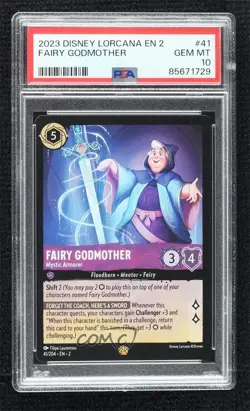 2023 Disney Lorcana - Rise of the Floodborn 2 Fairy Godmother #41 PSA 10 GEM MT - Image 1