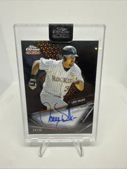 2021 Topps Chrome Black Refractor Larry Walker Auto 14/25 Sealed HOF - Image 1
