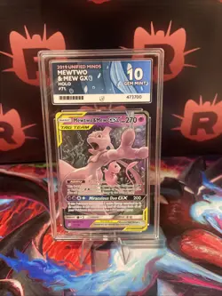 Pokemon TCG: Mewtwo & Mew GX 71/236 Unified Minds Tag Team ACE 10 GEM MINT - Image 1