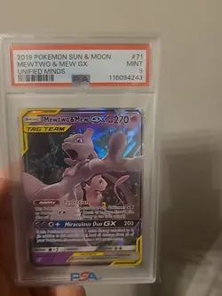 Mewtwo & Mew GX Tag Team | PSA 9 | 71/236 | Unified Minds | Pokemon TCG | - Image 2
