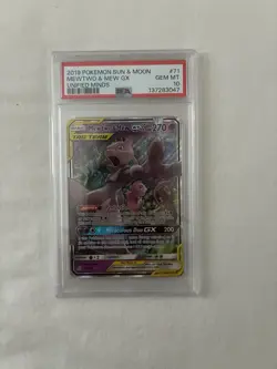 Pokemon TCG Mewtwo & Mew Tag Team GX Unified Minds 71/236 PSA 10 - Image 1