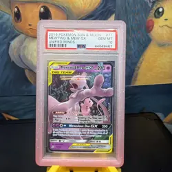 Pokemon TCG Mewtwo & Mew Tag Team GX Unified Minds 71/236 PSA 10 - Image 1