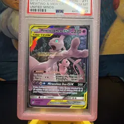 Pokemon TCG Mewtwo & Mew Tag Team GX Unified Minds 71/236 PSA 10 - Image 3