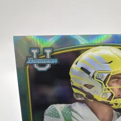 2022 Bowman University Chrome - Bo Nix #61 Aqua Refractor 16/299 (RC) Low # - Image 2