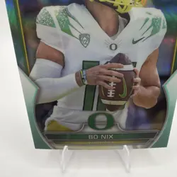 2022 Bowman University Chrome - Bo Nix #61 Aqua Refractor 16/299 (RC) Low # - Image 5