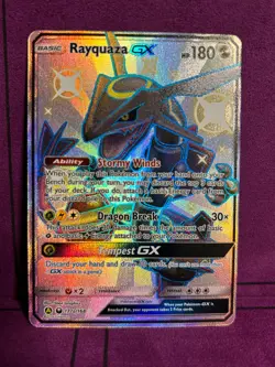 Pokemon TCG Rayquaza GX 177a/168 Alternate Secret Rare Holo Card - Image 3