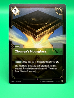 Riftbound League Of Legends Origins Foil Card OGN 077 Zhonyas Hourglass - Image 1