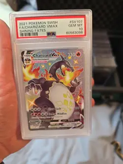 Pokemon TCG Charizard VMAX Holo Ultra Rare Card Shining Fates SV107/SV122 - Image 2