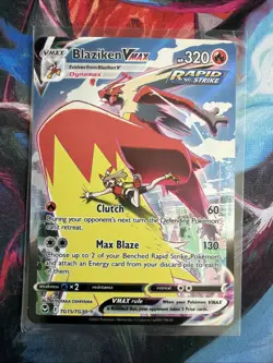Blaziken VMAX TG15/TG30 Ultra Rare Silver Tempest Pokemon Card - Image 1