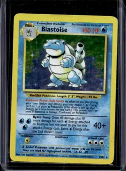 1999 Pokemon Unlimited Blastoise Rated Rookie Error Card Rare Holo #2/102 - Image 1