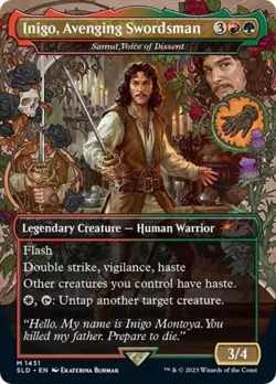 MTG English Inigo, Avenging Swordsman - Samut, Voice of Dissent NM Foil - Image 1