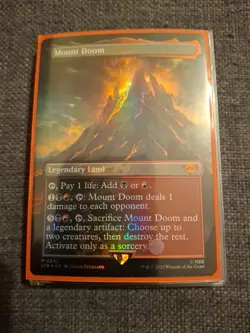 MTG Mount Doom *BORDERLESS FOIL* The Lord of the Rings 343 Pack Fresh Mythic - Image 1