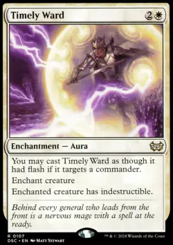 Timely Ward 107 Commander: Duskmourn: House of Horror NM Magic: The Gathering - Image 1