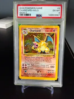2000 Pokemon CHARIZARD 4/130 Holo Rare Base Set 2 / Base II 🔥 PSA 6 🔥 67 Cert! - Image 1