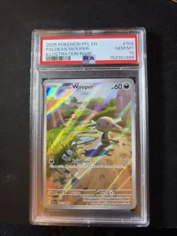 2025 POKEMON PFL EN-PHANTASMAL FLAMES ILLUSTRATION RARE PALDEAN WOOPER PSA 10 - Image 1