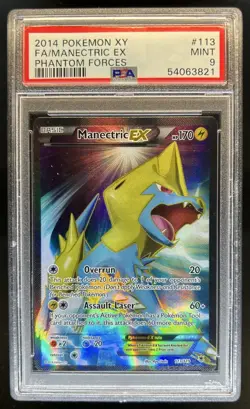 2014 Pokemon XY Phantom Forces Manectric EX #113/119 PSA 9 - Image 1
