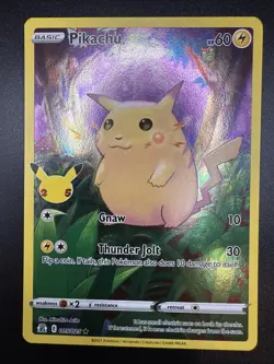 Pokemon TCG Celebrations Pikachu 005/025 Full Art Holo 25th Anniversary, NM - Image 3