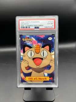 1999 Meowth #Tv11 Topps Tv Series Pokemon Character Cards PSA 6 - Image 1