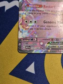 Pokemon Mew ex 151/165 Prize Pack Series Double Rare Full Art Holo EX - Image 3