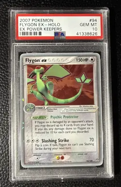 2007 Pokemon EX Power Keepers #94 Flygon EX PSA 10 - Image 1