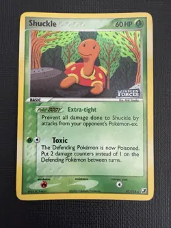 Shuckle #47/115 EX Unseen Forces Stamped Reverse Holo Pokemon - 2005 - Image 1