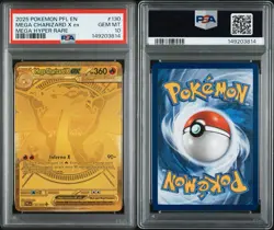 2025 POKEMON PFL EN-PHANTASMAL FLAMES MEGA HYPER RARE MEGA CHARIZARD X EX PSA 10 - Image 3