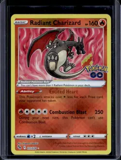 2022 Pokemon SWSH Pokemon GO Radiant Charizard #011/078 - Image 1