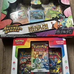Pokemon TCG First Partner Illustration & Ascended Heroes Pin Collection 2 Boxes - Image 2
