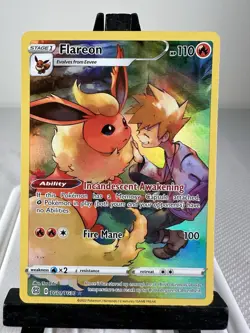 Pokemon TCG Flareon TG01/TG30 SWSH09: Brilliant Stars Trainer Gallery LP - Image 1