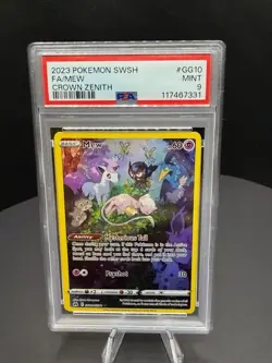 PSA 9 Mint Pokemon 2023 Mew GG10/GG70 Crown Zenith Galarian Gallery. - Image 1