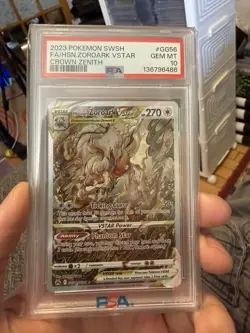 2023 Pokemon Hisuian Zoroark VStar #GG56 Full Art Crown Zenith PSA 10 GEM 💎 - Image 1