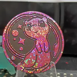 Pokemon Mew Holofoil Flip Coin Pink Plastic Collectible CCG Game 💥🔥 Accessory - Image 1